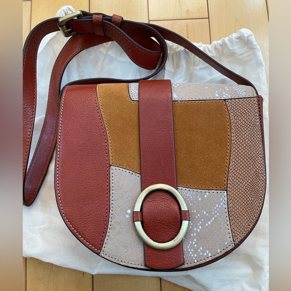 Sessun Tessao bag - natural tan and Python